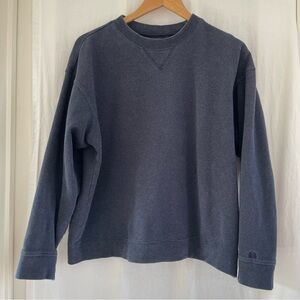 Greg Norman Navy Blue Crewneck Sweatshirt, Boxy Fit